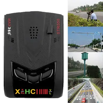 

Universal Car Speed Radars Detector 360 Degree Icon Clear Display Voice Alert Speedometer Avoid Speeding While Driving 12V