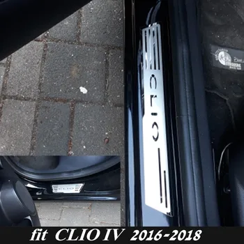 

NEW CLIO IV Stainless Steel Scuff Plate Door Sill Cover Trim Car Door Sill Protector for Renault CLIO IV CLIO 4 2018 2017 2020