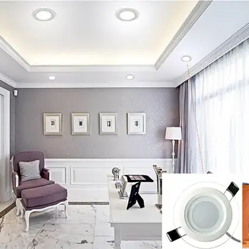 

Dimmable LED Glass Downlight Round Glass Panel Lights Ceiling Recessed Lamp ZX