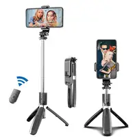 Bastone per Selfie portatile con treppiede per foto di telefoni cellulari con supporto per treppiede con telecomando Bluetooth ricaricabile in diretta