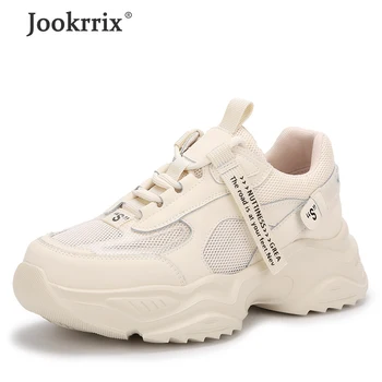 

Jookrrix 2020 Women Increased 5cm Chunky Sneakers For Female Comfortable Wedges Thick Sole Women Fashion Casual Shoes ZD2679