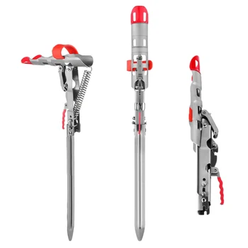 

New Automatic Spring Fishing Rod Pole Bracket Stainless Steel Holder Adjustable Fishing Bracket Holder Double Sea Rod Stand