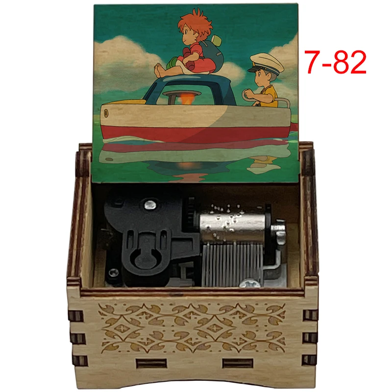 Anime Ponyo On The Cliff music Gake no Ue Cartoon Character print wind up box office home Decor christmas gift | Дом и сад