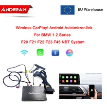 Andream беспроводной CarPlay Android авто интерфейс коробка для BMW 1 2 серии F20 F21 F22 F23 F45 MPV NBT системы Mirrorlink