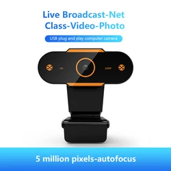 Webcam 2K/1080P/720P/480P Full HD Web Câmera Built In Microfone Rotativo Plugue USB Web Cam para PC Computador Portátil Mac Desktop