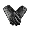 Gants d'hiver en cuir noir pour hommes, pour la conduite en plein air, coupe-vent, chauds, imperméables, pour moto ► Photo 2/6