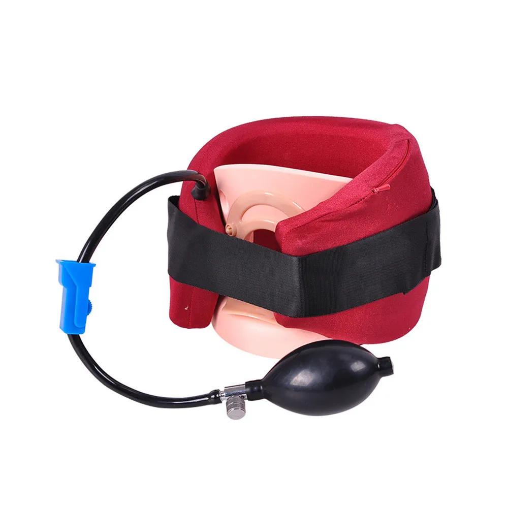 Inflatable Neck Traction Stretcher Support Massage Cervical Spine Pain Relief Orthopedic Pillow Collar Home Medical Tractor