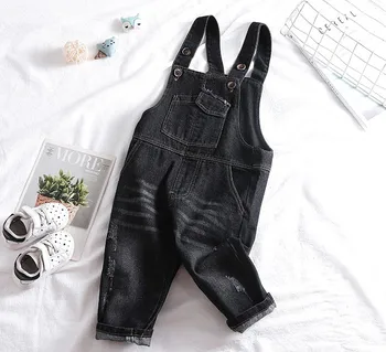 

80-100cm height new 2019 autumn fashion baby boys denim overall infant overall baby girl overall kids jeans