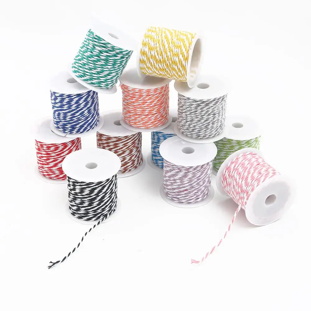Cotton Rope 1.5mm Baker Twine Cord Christmas Wedding Decoration Gift Packaging 10Meters/roll