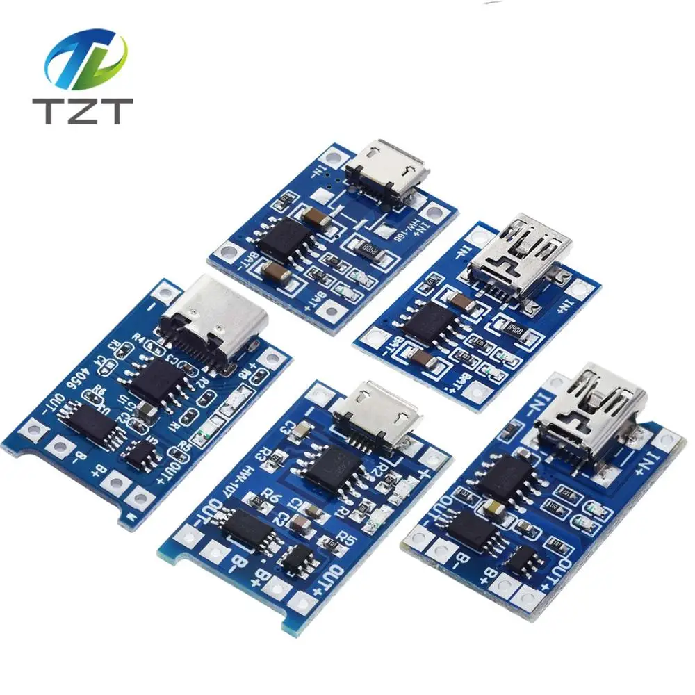 Type c/Micro/Mini USB 5V 1A 18650 TP4056 модуль зарядного устройства литиевой батареи зарядная
