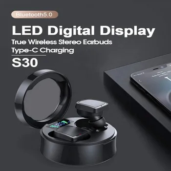 

S30 TWS Wireless Bluetooth 5.0 Stereo With mic Earphone In-Ear Sports Waterproof Earphone For iphone xiaomi and Huawei phone