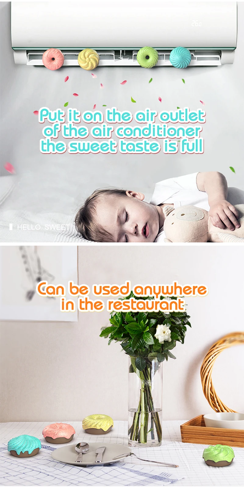 Car Air Freshener Air Vent Sunvisor with Clip Perfume Solid Aroma Smell For Car Auto Home Office Decoration Interior Accessories