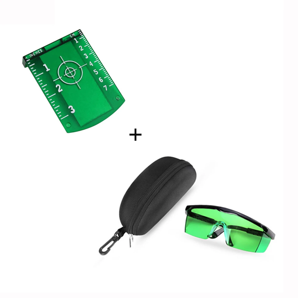 

Red/Green Laser Glasses+Glasses Box+Red/Green Laser Target Card Plate For Laser Level