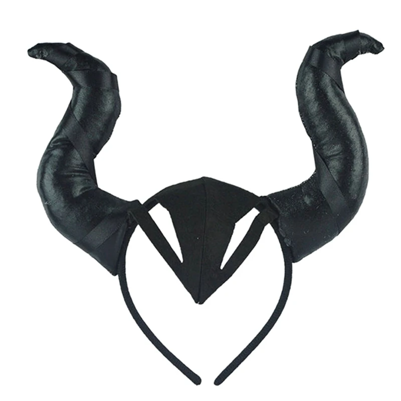 Handmade Sheep Horn Headband Hairband Accessory Demon Evil Gothic Cosplay Halloween Headwear Prop Headband