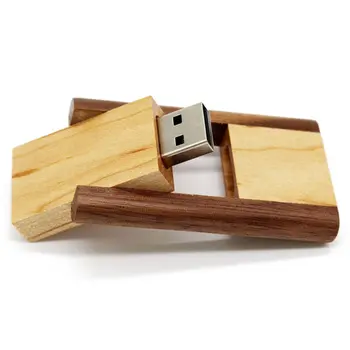 

Portable Rotatable Walnut Wood USB 2.0 Flash Drives Memory Stick Pen Thumb U Disk Pendrive for Laptops Notebook