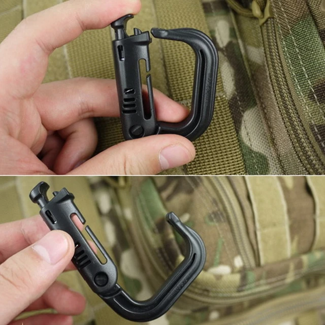 Mosquetón táctico Molle para grillete EDC, Clip de anillo en D, llavero de  bloqueo, accesorios de escalada y montaña, 3 uds. - AliExpress