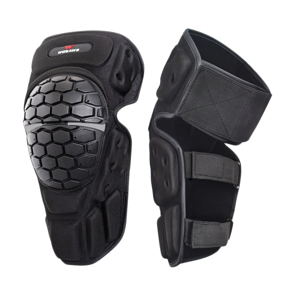 2Pcs Pro MTB Mountain Bike Knee Pad Adjustable Motorcycle Leg and Shin Guards Safety Protective Gear