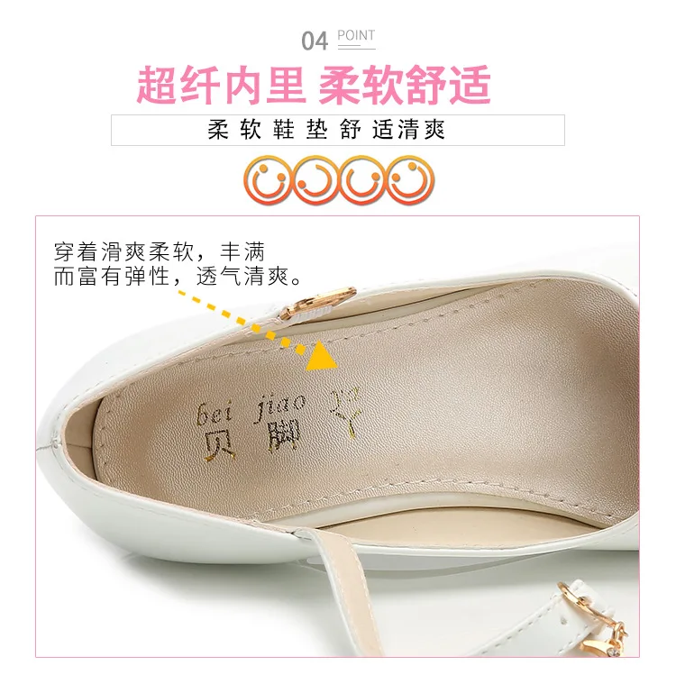 Children Girls Leather Shoes White Princess High Heel Shoes For Kids Girls Performance Dress Student Show Dance Sandals 26-41 best leather shoes