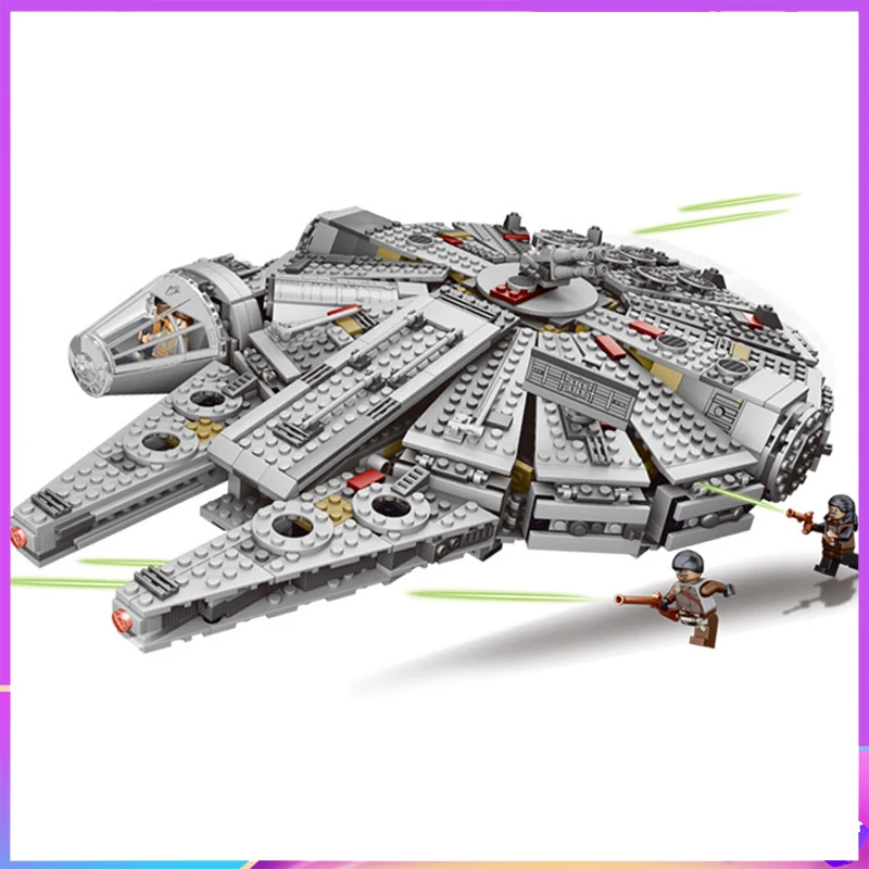 

Force Awakens Millennium 79211 Falcon Space Ship Building Block Star Series Wars Brick Compatible Legoed 75105 Toys for Children