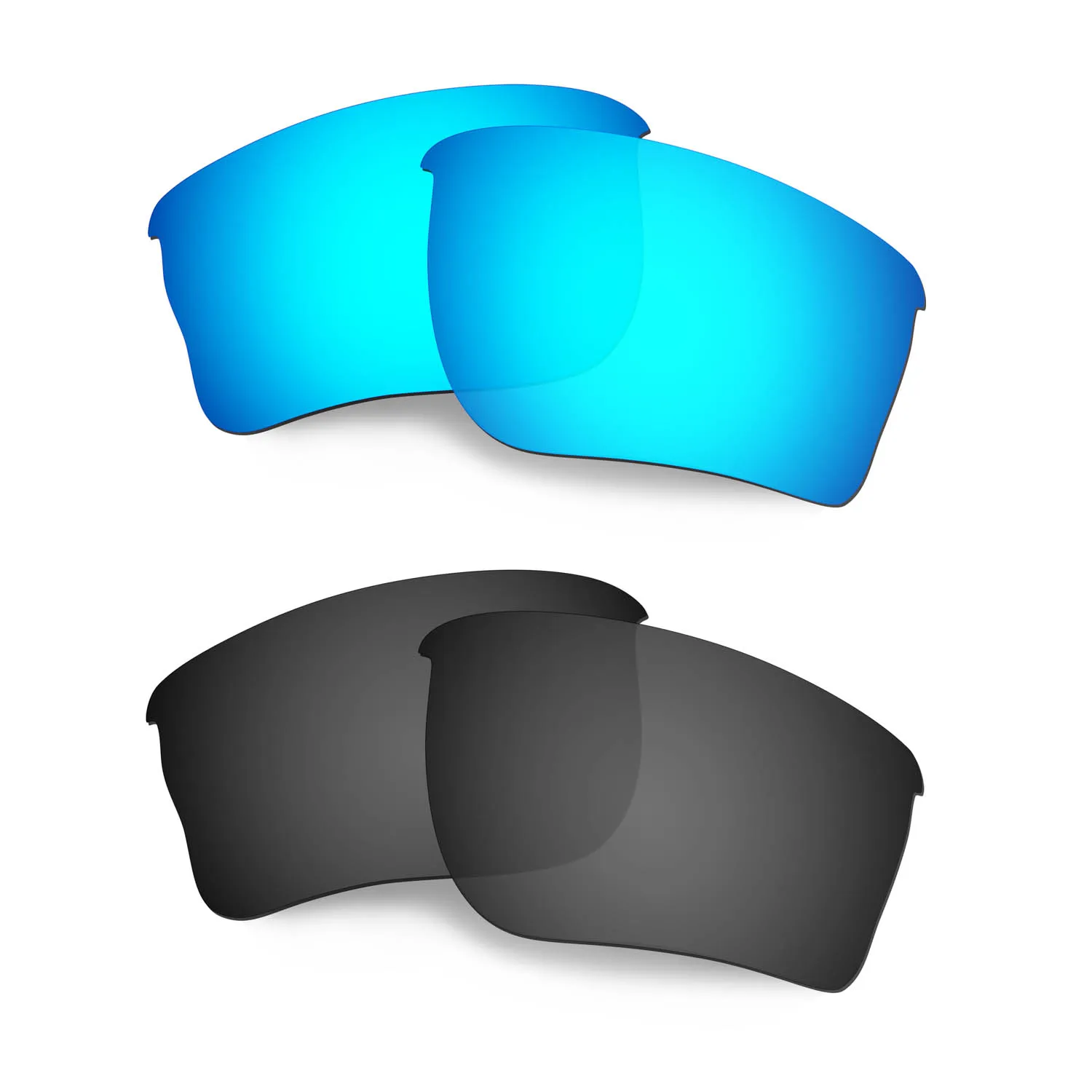 

HKUCO Polarized Replacement Lenses For Quarter Jacket Sunglasses Blue/Black 2 Pairs