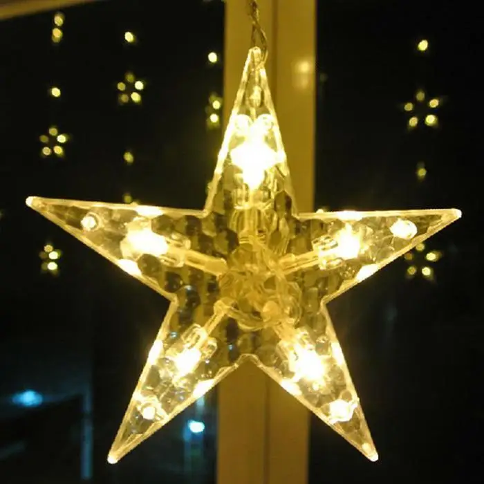 Energy-saving Star Shape LED Fairy String 220-240V 100000H Lights EU Plug, US Plug 10W 6pcs Home Decoration