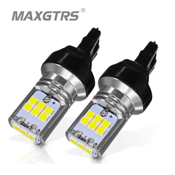 

2x Flash Strobe T20 7443 W21/5W WY21W Car Led Light 15 Smd 3030 Brake Tail Signal Stop Back-Up Bulb Lights Source Red White