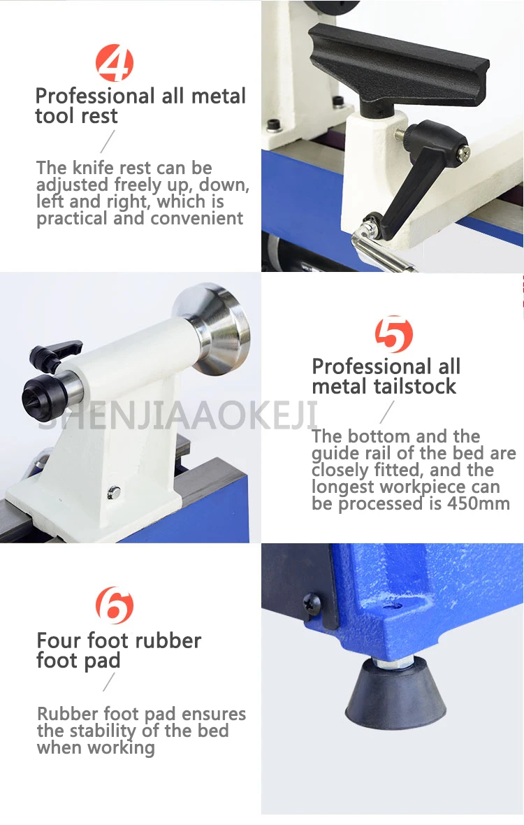 220V Multifunctional Miniature Woodworking Lathe Bead Machine Small Bracelet Rot
