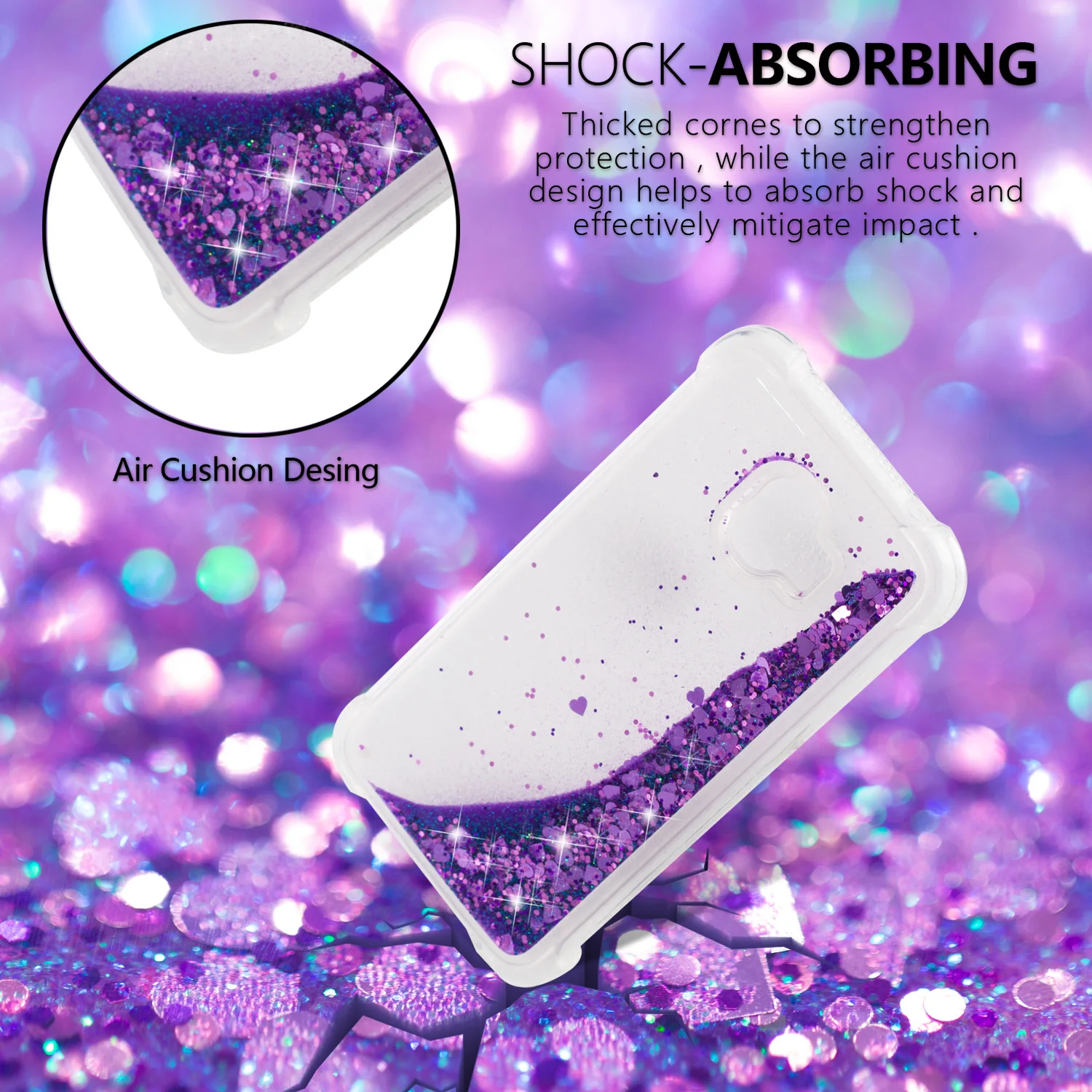 Glitter Case For Samsung Galaxy J2 2018 J2 Pro 2018 J3 2017 J3 Pro J3 Prime 5