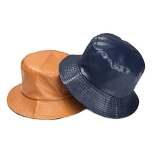 Новинка унисекс модная Водонепроницаемая непромокаемая шляпа рыбака осень зима pu кожа плюс бархатное ведро теплая шапка шляпа рыбака