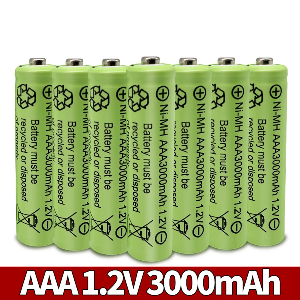 AAA 3000 мАч 3A 1 2 в Ni-MH желтая аккумуляторная батарея для MP3 RC игрушек светодиодный