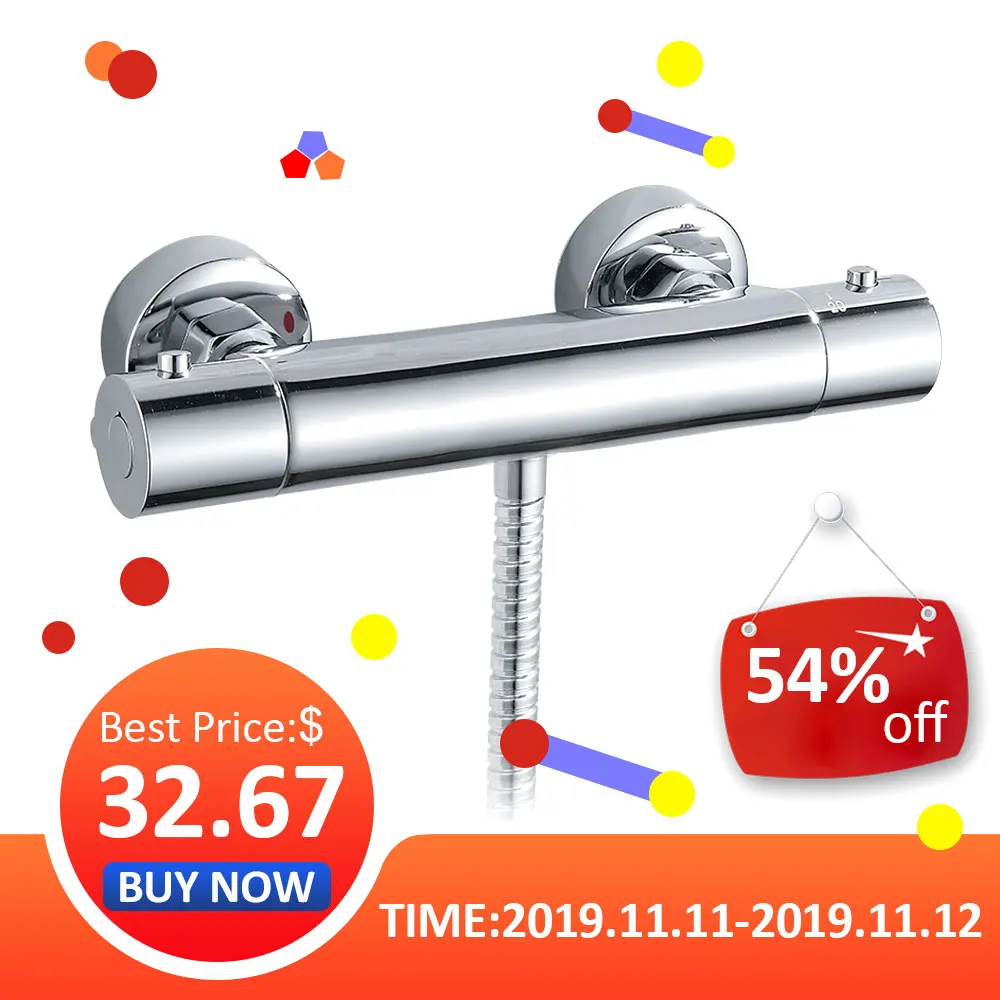 Billig EVERSO Bad Dusche Wasserhahn Set Wasserfall Dusche Armaturen Wand Befestigte Thermostat Ventil Tap Thermostat Dusche Mixer