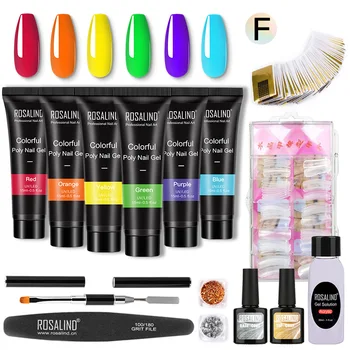 

Rosalind Nail Extension Gel Set Nail Art Crystal Extension Nail Gel Nail Polish Poly Nail Gel Nail Tips Nail File Set 15 pcs