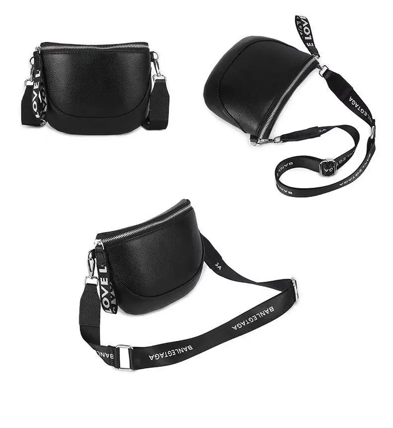 shoulder bags for girls women Crossbody Bag Fashion Semicircle Saddle Bags Genuine Leather Shoulder Bags for Female Handbags sac