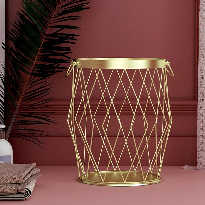 

Nordic wrought iron dirty clothes storage basket artifact clothes storage basket home bathroom dirty clothes basket