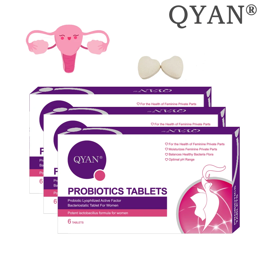 

3 Pieces 3-strains Probiotic For Care Feminine Vaginal Health Probiotics Tablets Women Health Improve gynecological inflammation