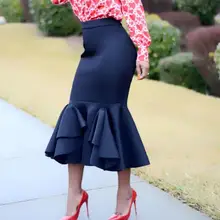 Женская узкая плиссированная посылка, высокая талия, Офисная Женская юбка, элегантная облегающая юбка, вечерние юбки-русалка в стиле ампир