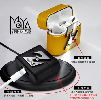 

For Apple Airpods Pro Earphone Heavy Duty Armor All-metal Aluminum Alloy Case Wireless Bluetooth Headset Cover Shockproof Bag