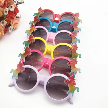 

24Pairs/lot Personalized Unicorn Party Gifts Birthday Party Gifts for Kids Photo Booth Colorful Unicorn Sunglasses with UV400
