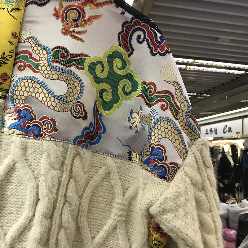 Vefadisa Chinese Style Embroidery Print Cardigans