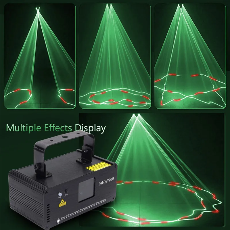 

DMX512 LED Stage Lighting Effect 15W Red Green Yellow Laser US Plug Sound Active Remote Control Lamp for DJ KTV Plub Disco
