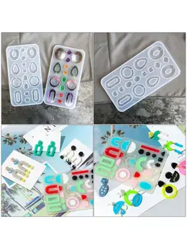 

Crystal Epoxy Resin Mold Geometric Earrings Ear Pendant Casting Silicone Mould F3MD