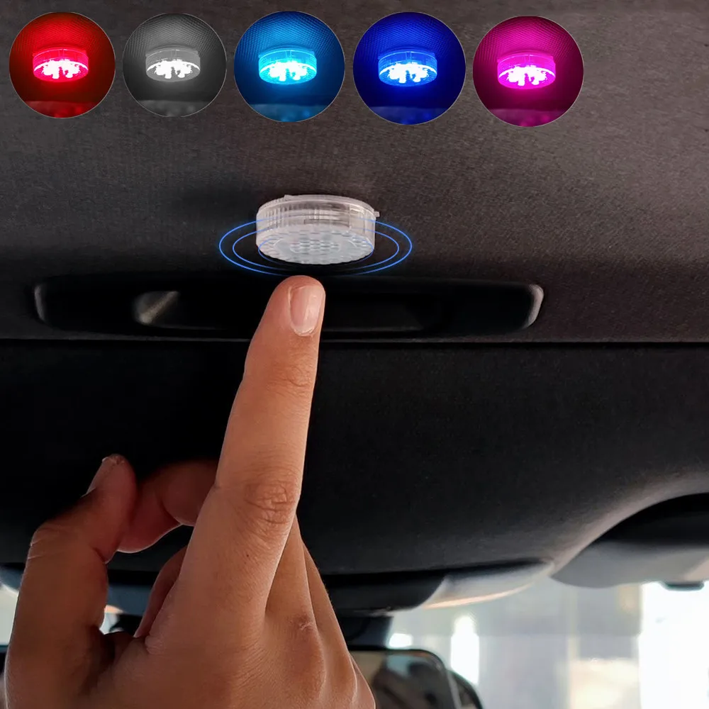 

Car Interior Finger Touch Sensor Light 6LED Mini Roof Read Bulb Trunk LED Home Kitchen Closet Cabinet Blinker Without Battery