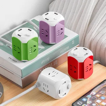 

Charging Socket Usb Intelligent Multifunctional Multi Plug Outlet Plugs For Outlets Pop Socket Plug Cube converter Wall Plate 3d