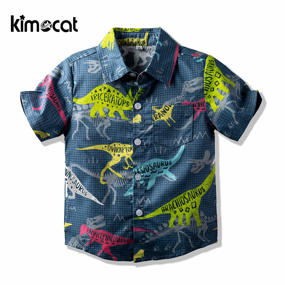 Одежда Kimocat для маленьких мальчиков Новинка лета 2020 корейская детская рубашка