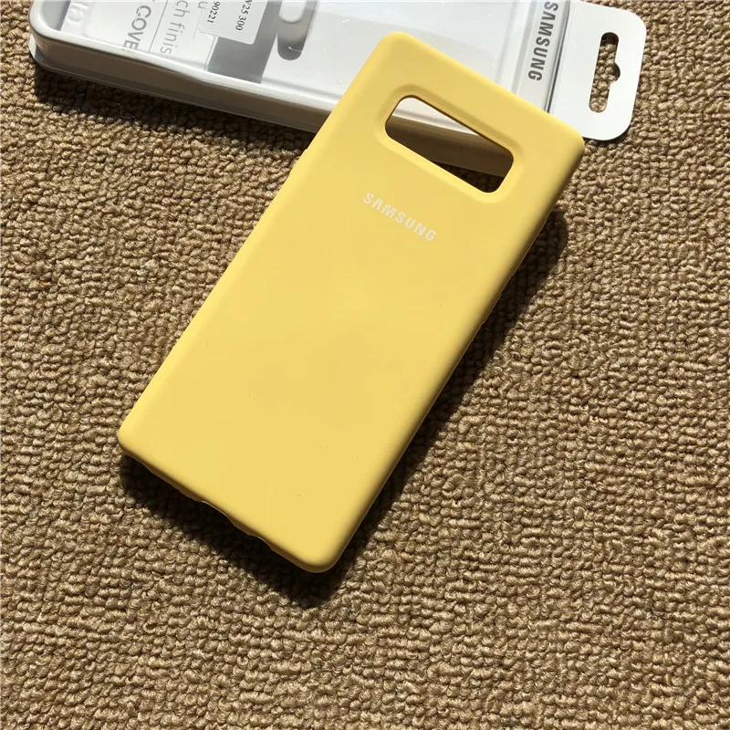 samsung Galaxy Note 8 N950 N950F N9500 Мягкий силиконовый чехол шелковистый сенсорный защитный Жидкий чехол для Galaxy Note8 - Color: yellow