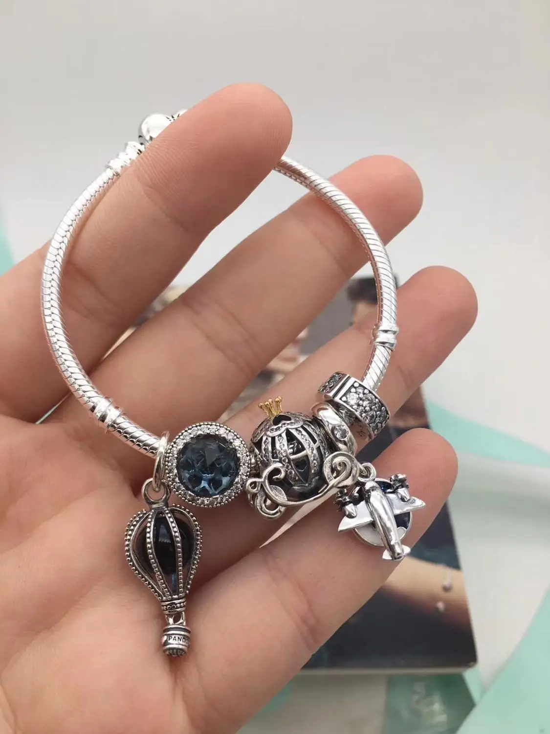 Keris Store высокое качество оригинальный 1:1 100% 925 пробы Серебряный Синий кошачий глаз самолет воздушный шар браслет Бесплатная доставка Keris Store высокое качество оригинальный 1:1 100% 925 пробы Серебряный Синий кошачий глаз самолет воздушный шар браслет Бесплатная доставка
