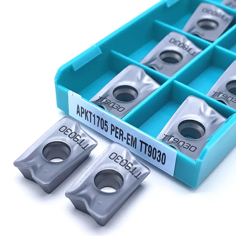 10pcs APKT1705 PER-EM TT9080 alloy carbide inserts APKT milling cutter FOR STEEL