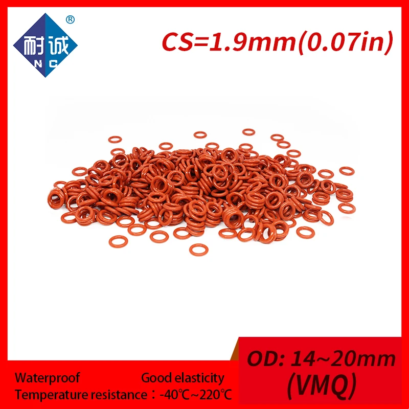 5 /  Ǹ  oring VMQ CS 1.9mm OD14/15/16/17/18/19/20mm ORing  Ǹ O-  Ǹī 
