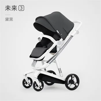 

Luxury high-view baby stroller foldable portable stroller two-way sitting and lying smart brake fashion baby stroller 2020 new