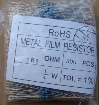 

Free Delivery.W 1/4 0.25 W precision metal film resistors 11 yuan a pack of 11 yuan for 500 years only 1% of the copper